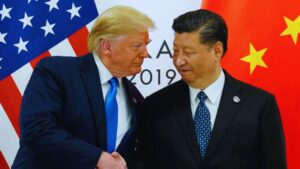 Donald Trump, Xi Jinping, Trump China tariffs, Tech stocks, selloff Nvidia, Amazon, Tesla